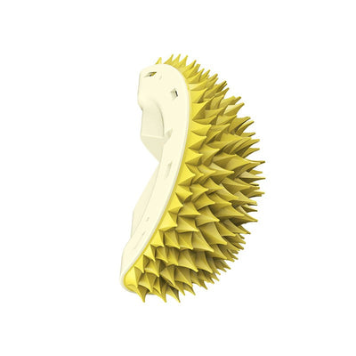 Durian Cat Rubbing Ball (Yellow color)  – Slow Feeder & Itch Relief Toy